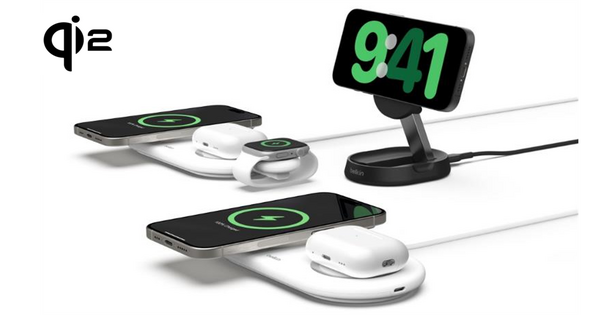 Belkin ワイヤレス充電器　ベルキン　magsafe 白　充電doc ベルキン、世界初のQi2公式認証ワイヤレス充電器を発売。iPhoneも