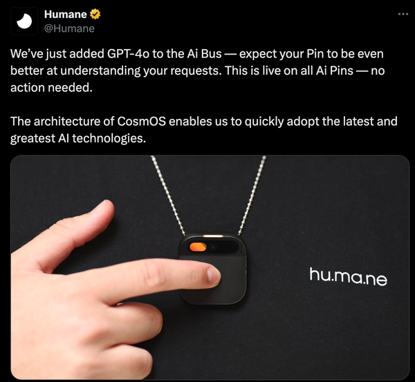【美品/レアアイテム】Humane AI Pin 手のひらに投影できるウェアラブルAIプロジェクターの開発元Humane
