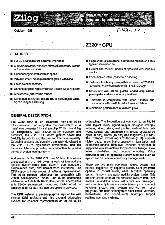 8ビットCPUの名機Z80の後継はなぜ失敗した？　Zilog Z800/Z8000/Z80000の誕生と消滅（人知れず消えていったマイナーCPUを語ろう　第10回）
