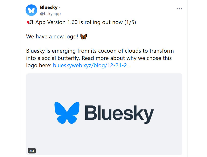 Twitter発の分散型SNS『Bluesky』が新ロゴ発表🦋、外部からログインなしで読めるアップデート実施