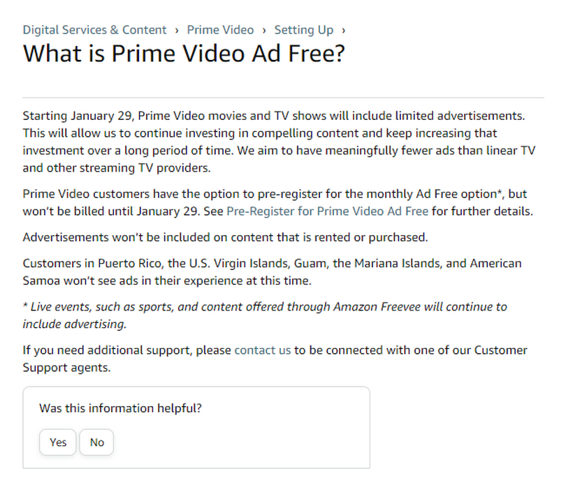 Amazon Primeビデオ、有料会員でも広告挿入へ。追加料金で非表示、1月から各国で導入予定