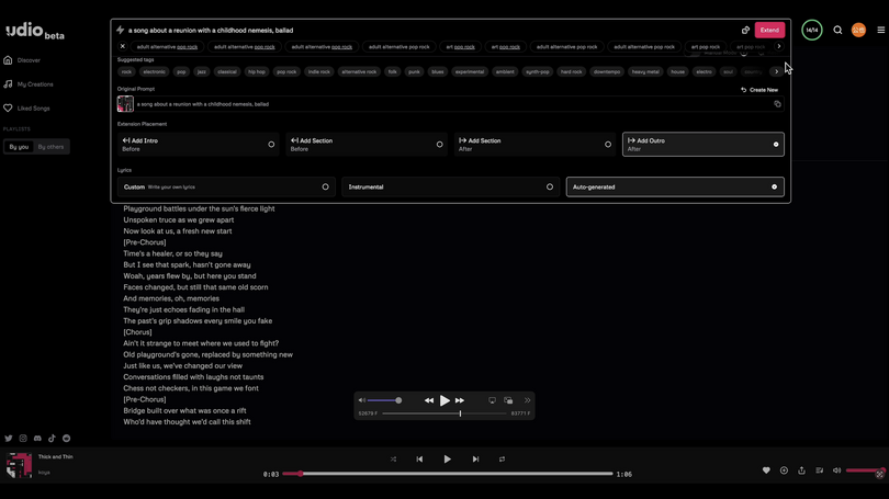 無料・高品質の作曲AI「Udio」で曲を完成させるまでの手順を動画で解説します（CloseBox）