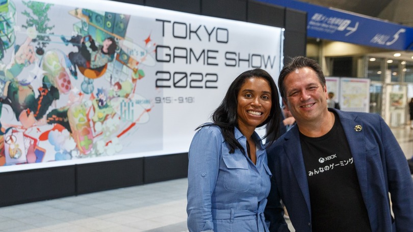 Phil Spencer and Sarah Bond at TGS 2022