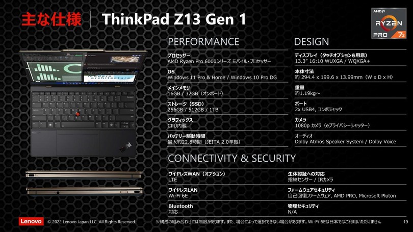 レノボThinkPad Z13 / Z16発売「次の30年を見据えた新シリーズ」に