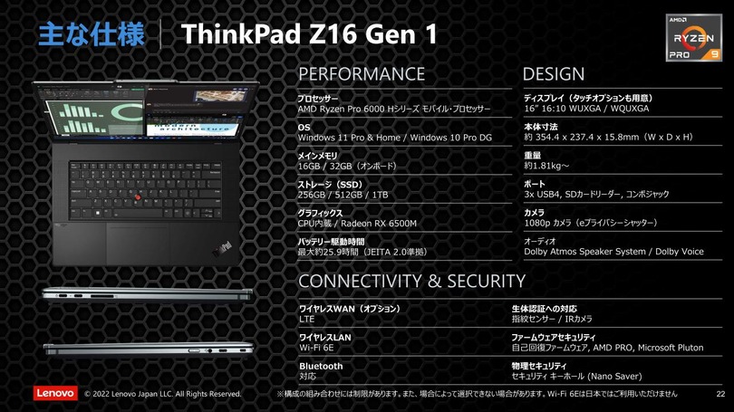 レノボThinkPad Z13 / Z16発売「次の30年を見据えた新シリーズ」に