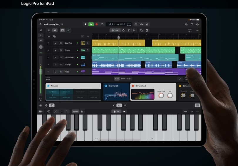 Logic ProとFinal Cut Pro、ついにiPad版登場。サブスクオンリーで5月24日提供開始