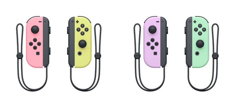 Nintendo Switch Joy-Conにパステルカラーの新色二種。ピンク＆イエローとパープル＆グリーン