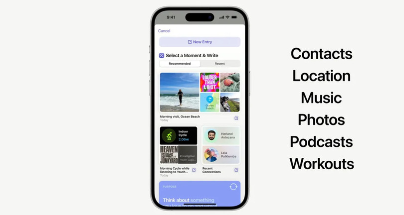 アップル、iOS 17に日記アプリ「ジャーナル」搭載。他アプリと連携で感想や気づきをメモして管理