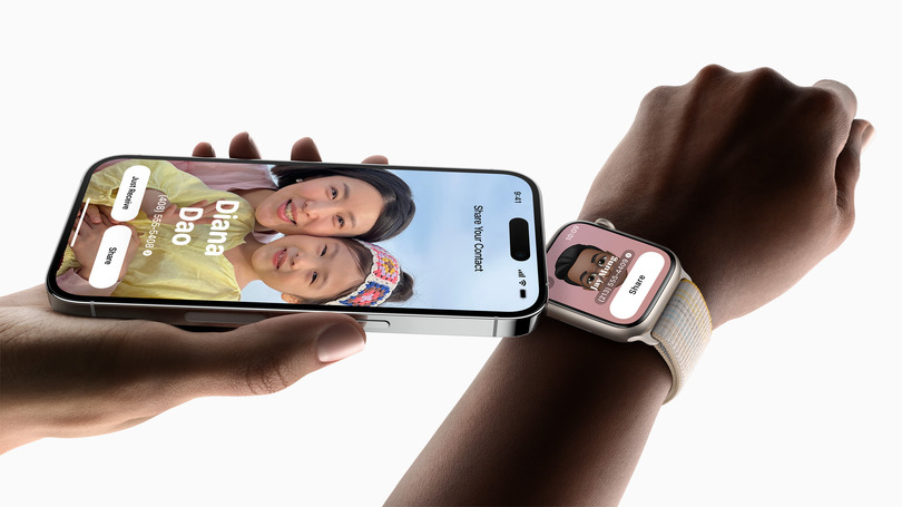 iPhoneやApple Watchを近づけて連絡先交換できる「NameDrop」発表。iOS 17とwatchOS 10で実現