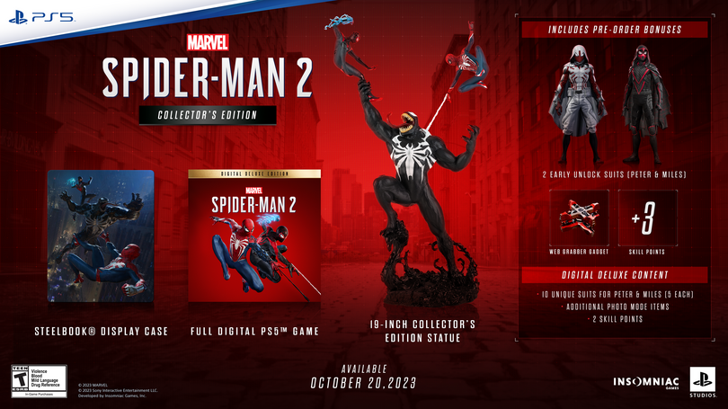 PS5『Marvel’s Spider-Man 2』10月20日発売決定。2人のスパイダーマンが主人公、大型フィギュアつきコレクターズエディションも