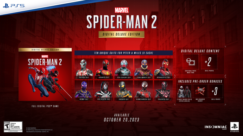 PS5『Marvel’s Spider-Man 2』10月20日発売決定。2人のスパイダーマンが主人公、大型フィギュアつきコレクターズエディションも