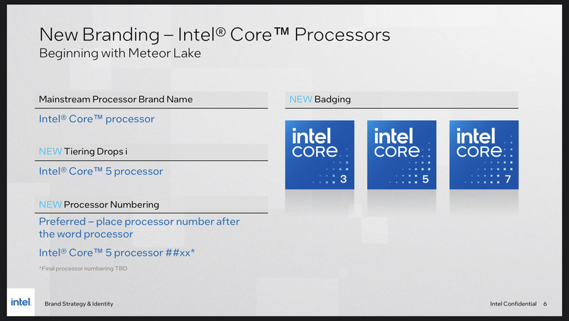 Intelがブランド大刷新、Coreから「i」を抜いて「Ultra」追加。Meteor Lake以降は世代も省略