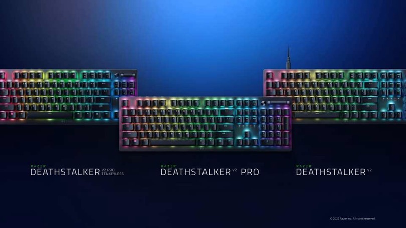 Razer初、薄型光学キーボードDeathStalker V2発表。BT接続3系統など全部入りが魅力