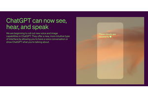 ChatGPT、画像と音声使った会話が可能に。Plusユーザーはモバイルアプリでマルチモーダルに 画像