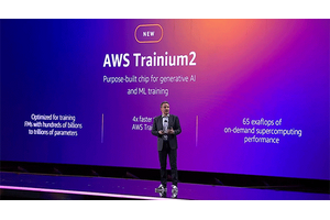 アマゾン、数千億～数兆パラメータの生成AIトレーニングに最適化した独自プロセッサ「AWS Trainium2」発表。性能は初代比最大4倍 画像