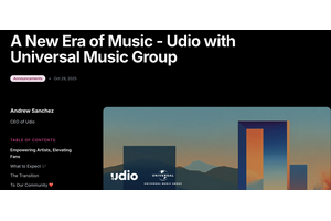AI作曲のUdioとユニバーサル、訴訟から提携に大転換。アーティストは歌声や音楽スタイルを公式貸し出しへ（CloseBox） 画像
