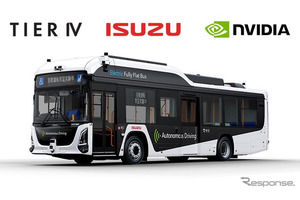 自動運転レベル4バス、ティアフォーといすゞがNVIDIAと共同開発へ 画像
