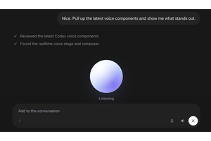 ChatGPT Voiceがデスクトップ対応、Codex や Work も音声モードで指示が可能に　GPT-Liveで相槌も打てる自然な会話実現 画像