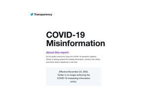 Twitterはもう新型コロナの誤情報ツイート・アカウントを規制していない 画像