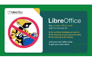 無料オフィスアプリLibreOffice「no AI」で特色打ち出す。文書を無断でクラウドに送らないなど安全性アピール 画像