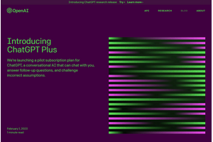 OpenAI、作文AIのChatGPTに月額20ドルの有料プラン ChatGPT Plus 提供開始。無料版も継続 画像