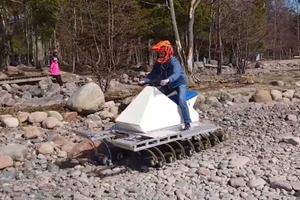 18輪でモゾモゾ走る電動全地形車「18 Wheels」映像公開、20cmの段差や浅瀬も対応 画像