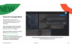 Google「Duet AI」サービス多数発表。Gmail代筆やMeet議事録、データ分析からコード生成まで全面採用（Google Cloud Next '23） 画像