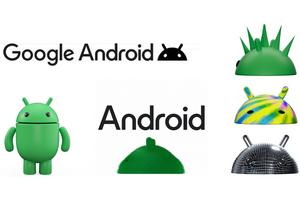 Androidロゴ刷新、「A」大文字でGoogleロゴと統一。Bugdroid / ドロイドくんも立体的に 画像