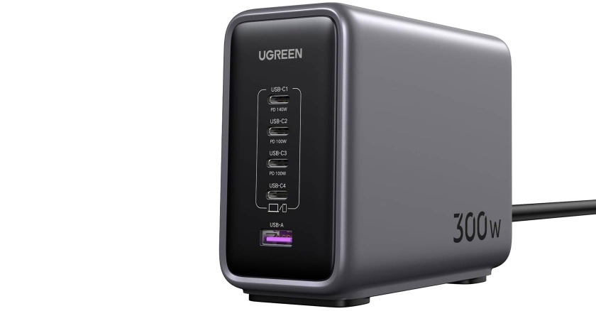 UGREEN 300W 5ポート PD GaN急速充電器 UGREEN Nexode 300W 5ポート PD GaN急速充電器 (CD333) レビュー：合計