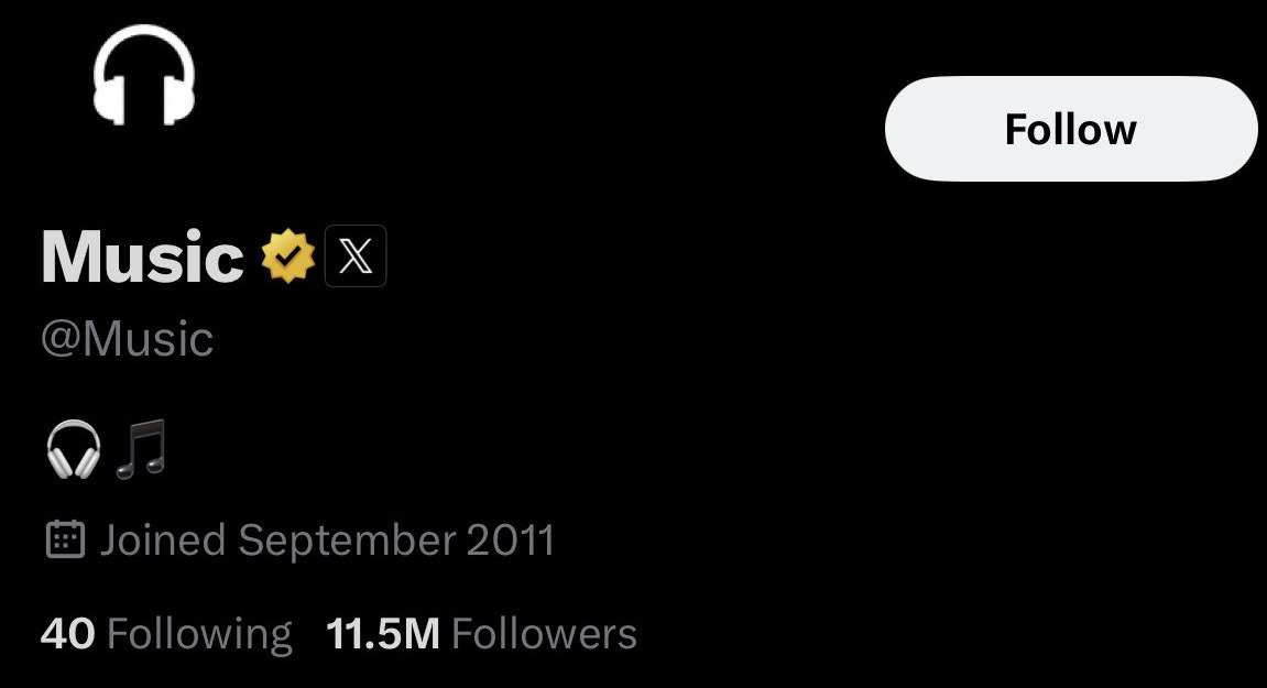 X（Twitter）、フォロワー45万の「@music」アカウントを取り上げ。元の