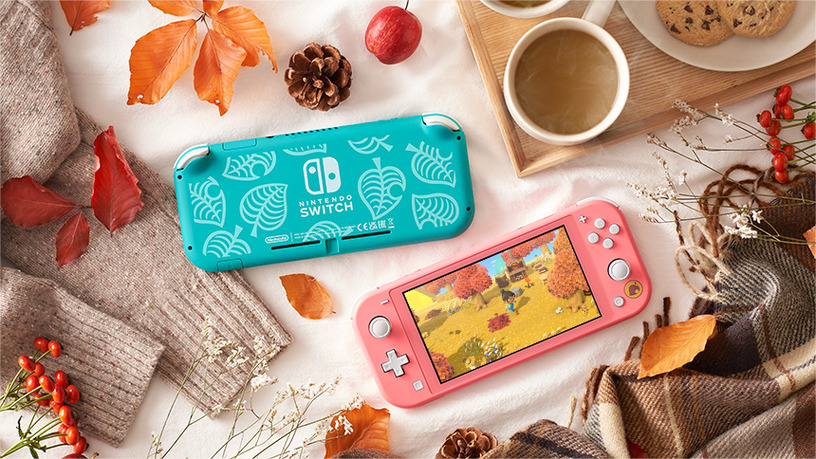 ニンテンドースイッチLite『あつまれ どうぶつの森』セット、しずえアロハ柄など特別デザインで11月3日発売 画像