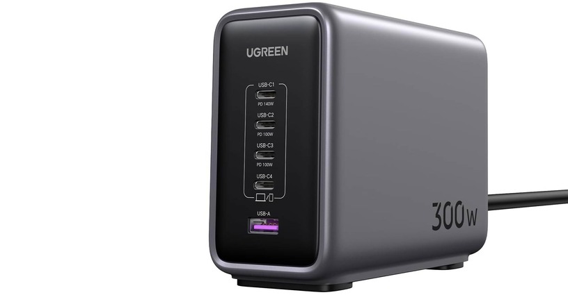 単ポート140W / 合計300W出力対応のUSB充電器が2万円切り。UGREENの5ポートモデルがAmazonでセール中 #てくのじDeals 画像