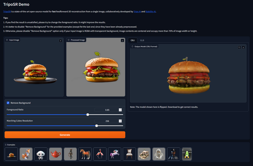 生成AIで3D化して整形。ローカルでも超高速で3Dデータ生成できる「TripoSR」を試す 画像