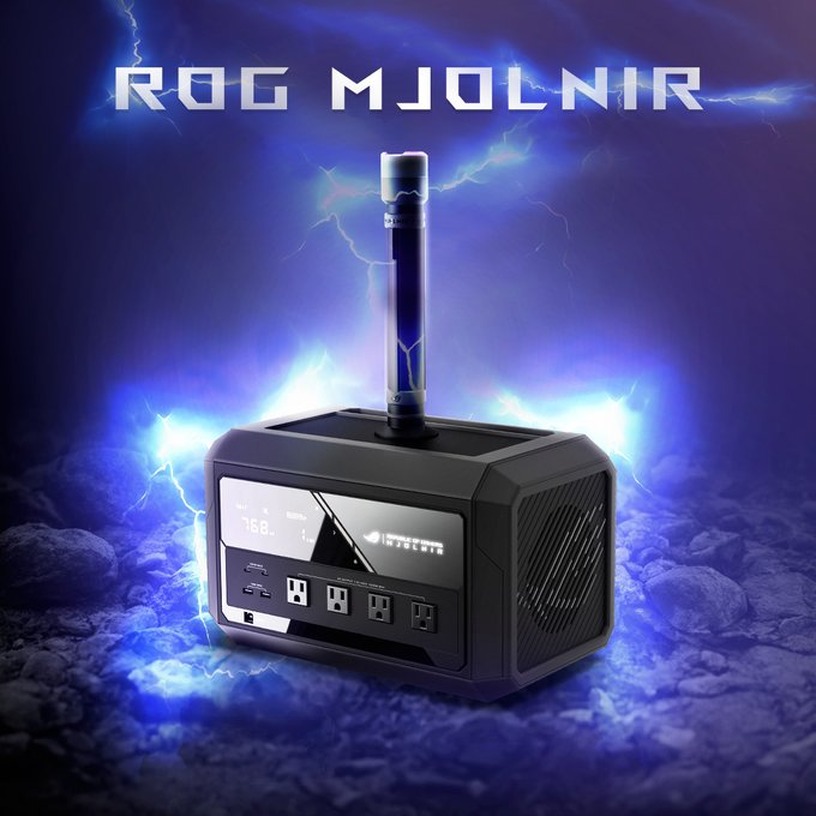 ROGがトールハンマーのようなポータブル電源「ROG MJOLNIR」を予告 画像