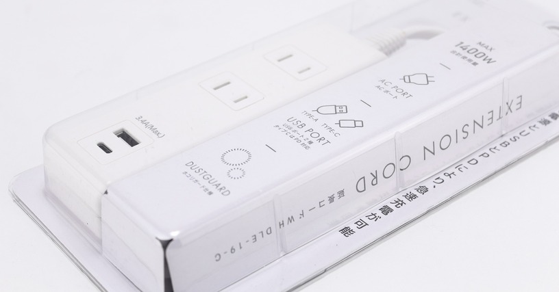 「PD対応」はホント?ダイソーのUSB-Cポート付き電源延長コード(1100円)を検証:#てくのじ何でも実験室 画像