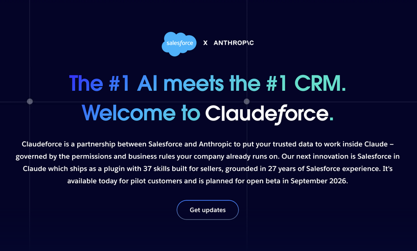 ClaudeにSalesforceを統合した「Claudeforce」、AnthropicとSalesforceが発表。Claudeから営業データ分析や顧客対応 画像