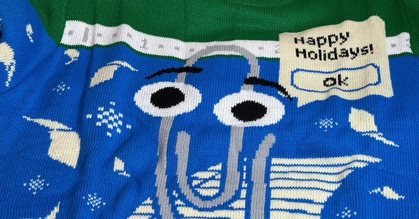 レビュー：マイクロソフトのクソダサセーターWindows Ugly Sweater  Clippyエディション（笠原一輝） 画像