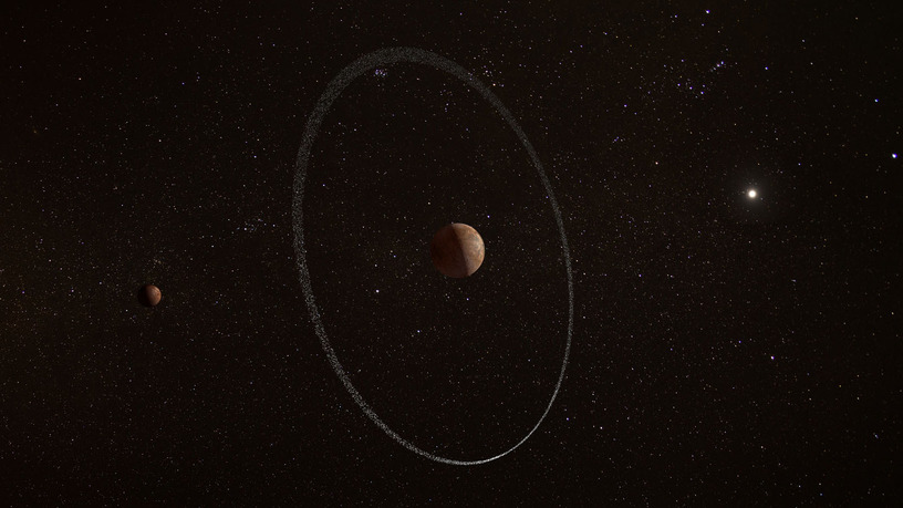 カイパーベルトの準惑星クワオアーに予想外の環を発見。通常は環ができないロッシュ限界の外 画像