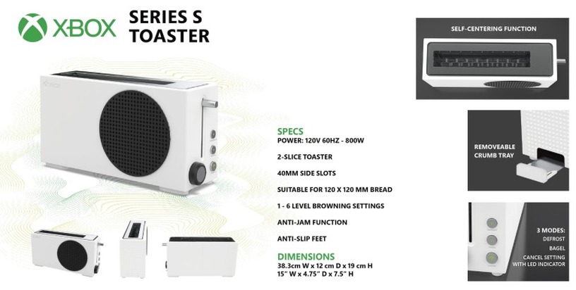 Xbox Series S型のトースターが発売?Xbox Series X型ミニ冷蔵庫に続く可能性 画像