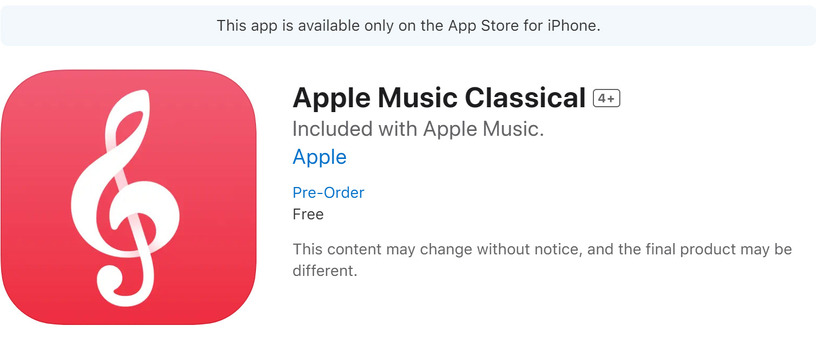 アップル、クラシック音楽専門配信「Apple Music Classical」を3月28日開始。日本はやや遅れる予定 画像