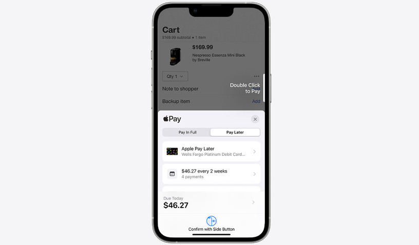 「Apple Payで後払い」米国で開始。利息なし4分割(6週間)で支払い可能に 画像