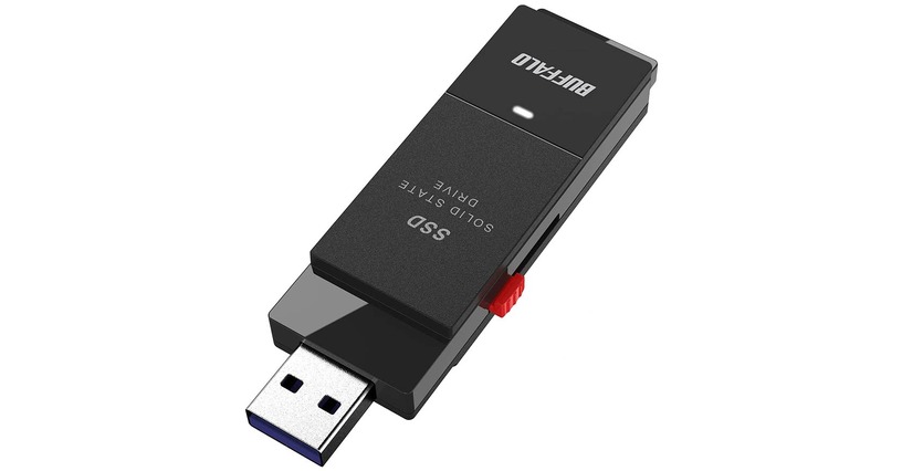 バッファローのUSBメモリ型SSDがAmazonでセール中。2TBモデルが26%オフの1万5980円に #てくのじDeals 画像