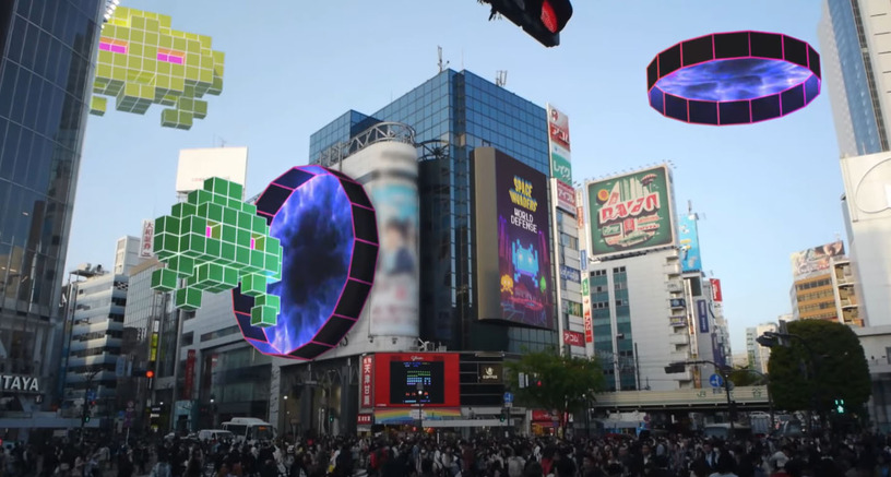 Googleとタイトー、ARインベーダーゲームSpace Invaders:World Defense発表。Geospatial Creatorで制作 画像