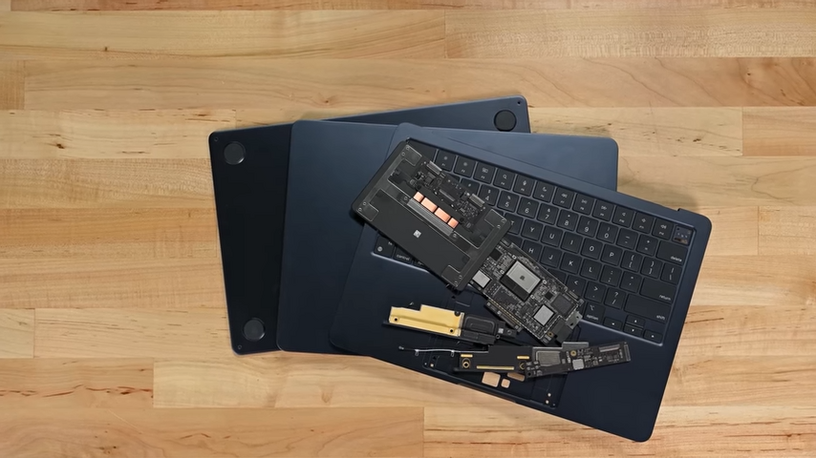 iFixitがM2 MacBook Air分解、「ヒートシンク忘れた?」とツッコミ。性能大幅向上の熱対策Modも登場 画像