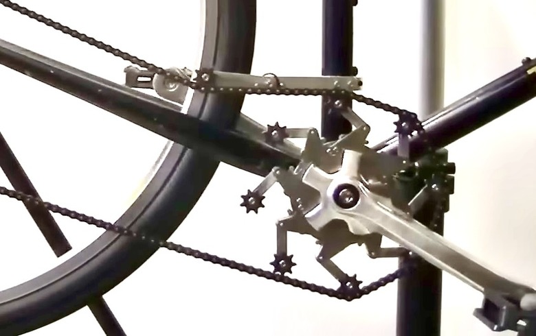 発明家が自転車用オートマ変速機を特許出願、動画公開。8本腕ギアがトルクや地形で拡大縮小