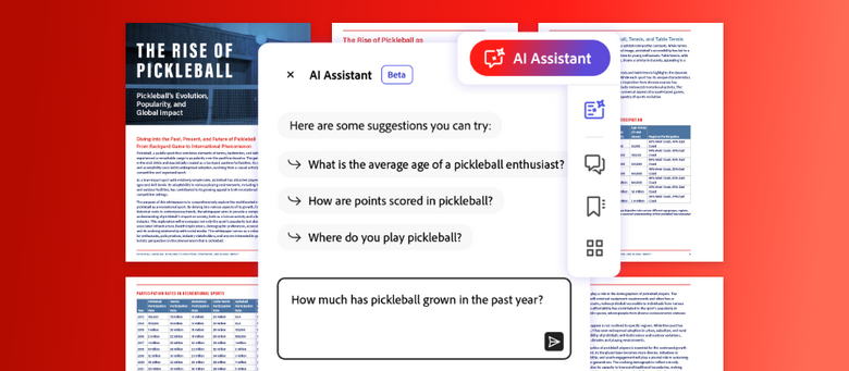 Adobeも独自AIアシスタント、PDF文書の要約・質問回答・作成を手伝い。AcrobatとAcrobat Readerに無料ベータ提供