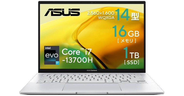 Core i7-13700H搭載のASUS Zenbookが2万5000円オフタイムセール。2560x1600ドットの14インチ液晶採用で12万9800円 #てくのじDeals