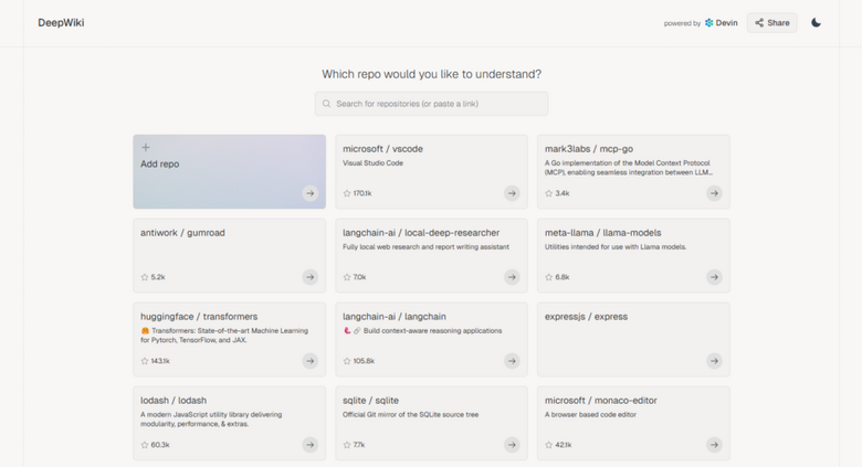 GitHubリポジトリを読み取り、ドキュメントを自動生成するAIツール「DeepWiki」がログイン不要、無料で使える（生成AIクローズアップ）