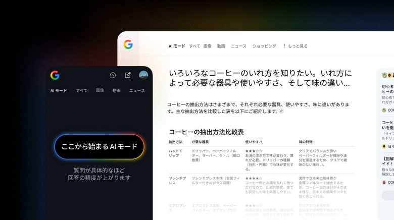 20年続いたGoogle検索が変わる。日本語版「AIモード」で“考える検索”へ