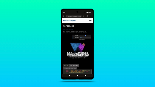 Android版のChrome 121、「WebGPU」がデフォルトで有効化。高速なグラフィクス描画や機械学習を可能に 画像